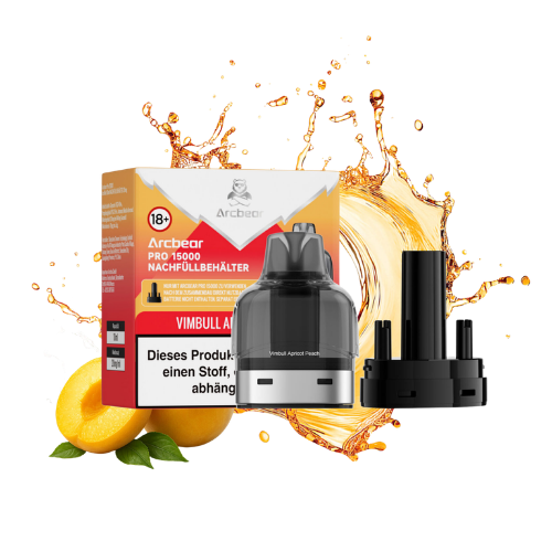 Arcbear Pro Pods 15000er Vimbull Apricot Peach 18 plus Pod Produkt