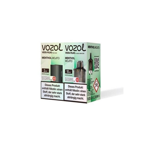 Vozol Vista Plug Pods 15.000 Züge I POD I 20mg/ml Einweg - menthol mojito inkl. Steuerbanderole Produktbild bei SugarSon