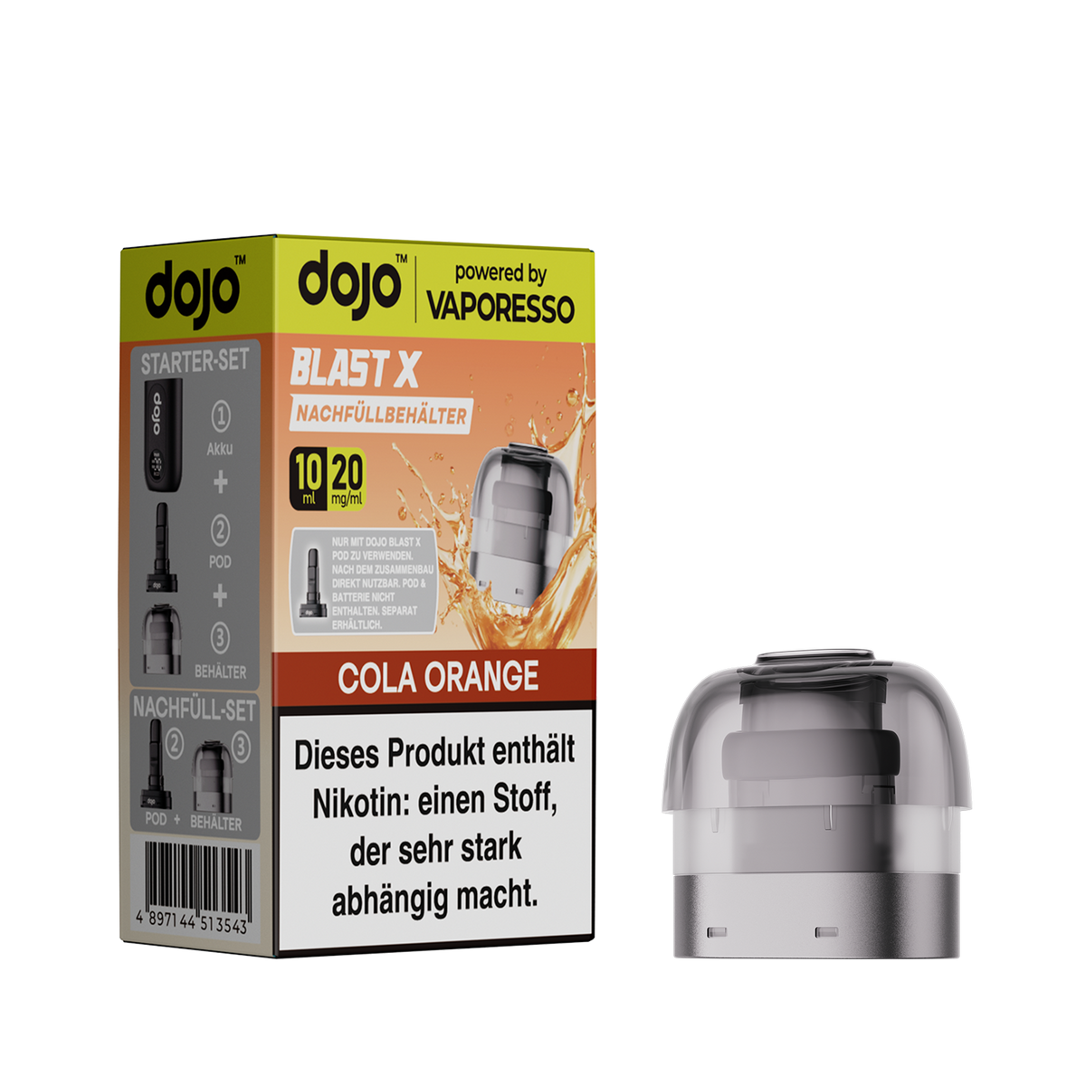 Dojo - Blast X Pod - Cola Orange inkl. Refill Container Produktbild