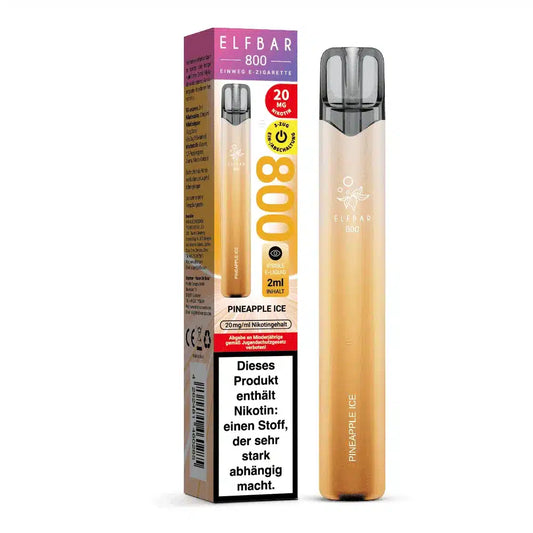 Elfbar Pineapple Ice 800 – Einweg-E-Zigarette bis 800 Züge, 20 mg/ml, Vape 18+