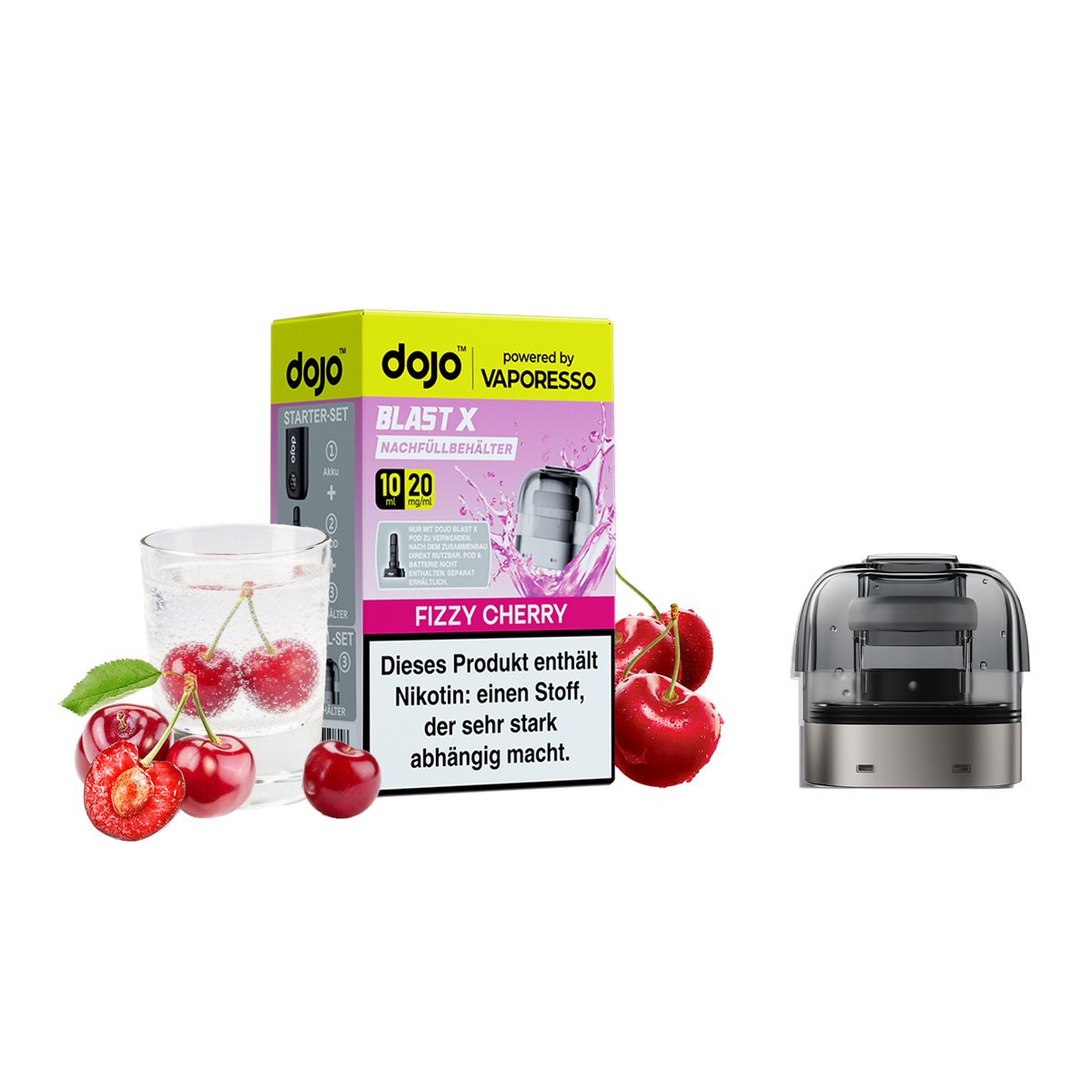 Dojo - Blast X Pod - Fizzy Cherry inkl. Refill Container 18 plus Pod Produkt