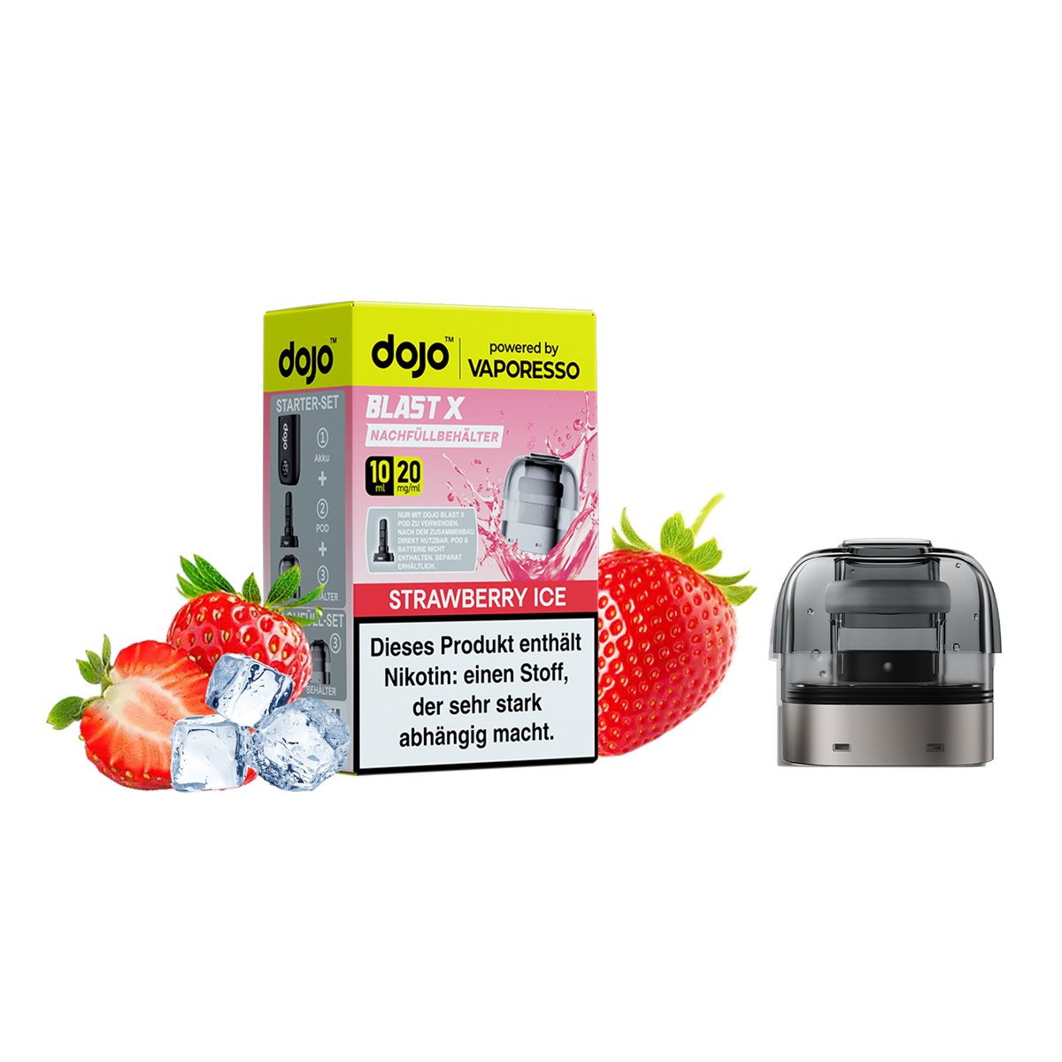 Dojo - Blast X Pod - Strawberry Ice inkl. Refill Container Produktbild