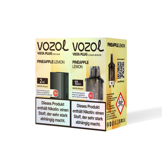 Vozol Vista Plug Pods 15.000 Züge I POD I 20mg/ml Einweg - Pineapple Ice inkl. Steuerbanderole Produktbild bei SugarSon