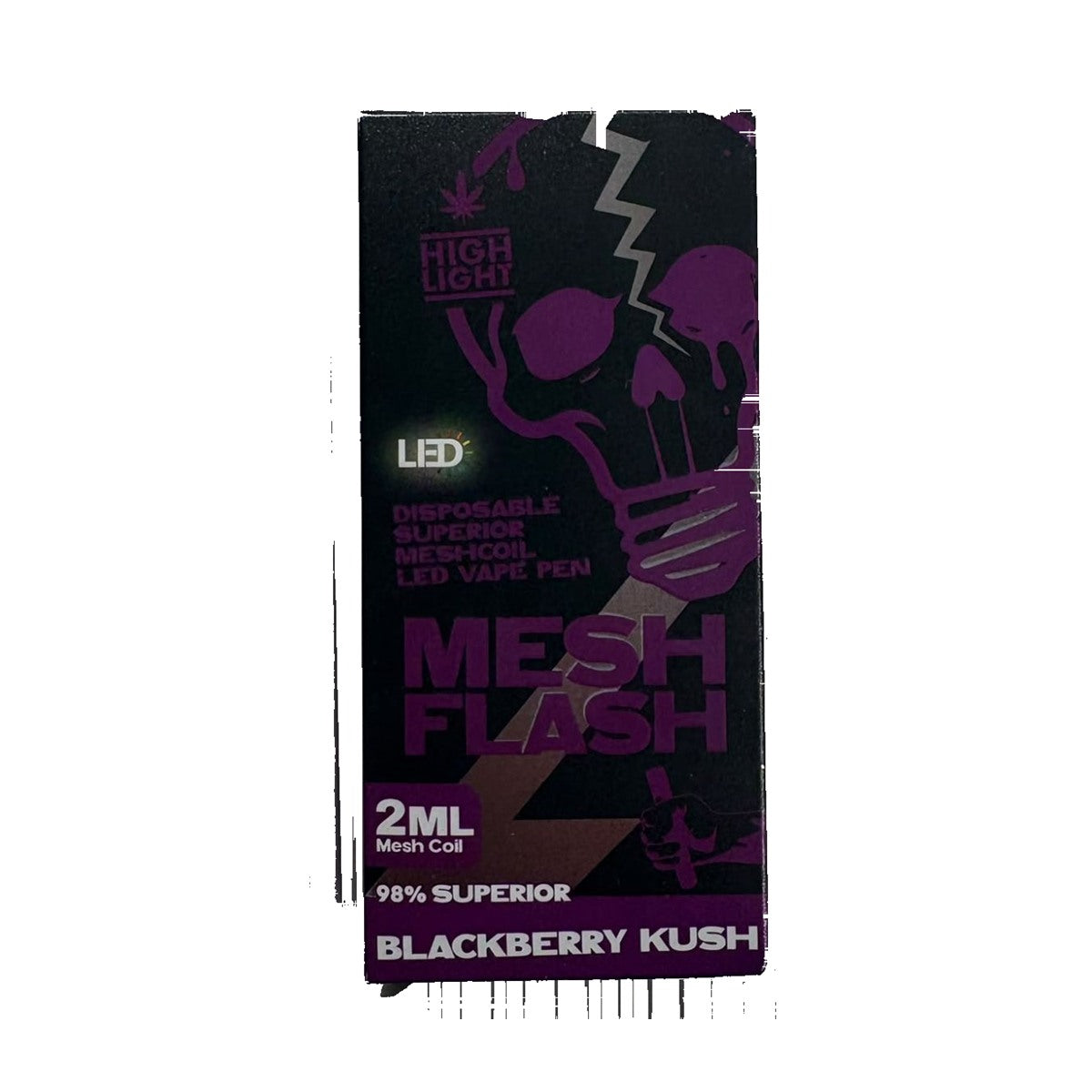 High Light Mesh Flash Blackberry Kush – Superior Mesh LED Einweg-Vape 2 ml, 18+