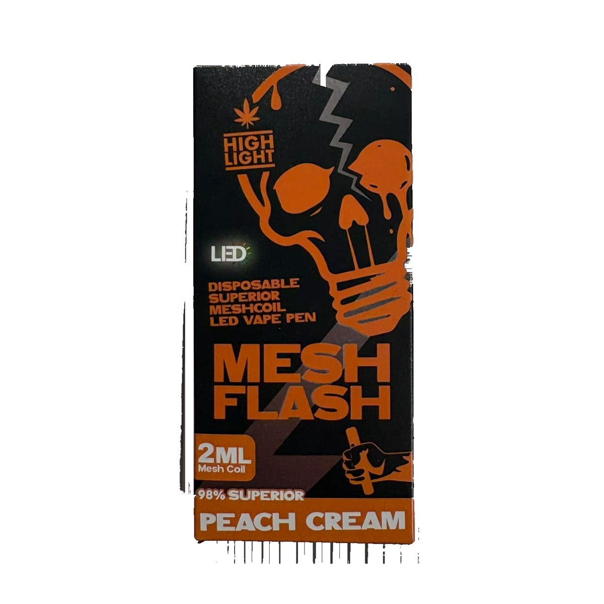 High Light Mesh Flash Peach Cream – Superior Mesh LED Einweg-Vape 2 ml, 18+
